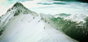 Minä lähtökuopissa päivän ekalle laskulle.