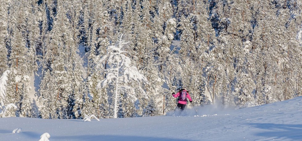 laskettelua ukonhatulla